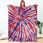 Purple And Red Spider Tie Dye Print Blanket