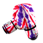 Purple And Red Spider Tie Dye Print Boxing Gloves