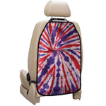 Purple And Red Spider Tie Dye Print Car Seat Organizers