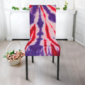 Purple And Red Spider Tie Dye Print Dining Chair Slipcover