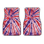 Purple And Red Spider Tie Dye Print Front Car Floor Mats