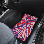 Purple And Red Spider Tie Dye Print Front Car Floor Mats