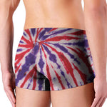 Purple And Red Spider Tie Dye Print Men's Boxer Briefs