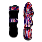 Purple And Red Spider Tie Dye Print Muay Thai Shin Guard