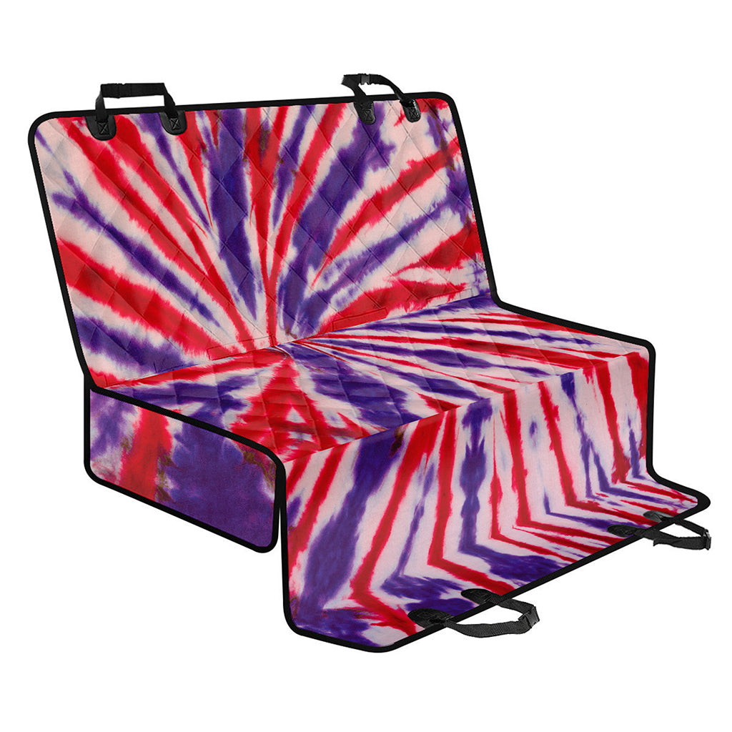 Purple And Red Spider Tie Dye Print Pet Car Back Seat Cover