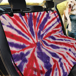 Purple And Red Spider Tie Dye Print Pet Car Back Seat Cover