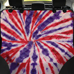 Purple And Red Spider Tie Dye Print Pet Car Back Seat Cover