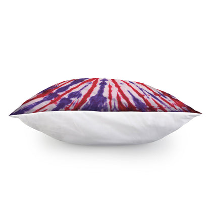 Purple And Red Spider Tie Dye Print Pillow Cover