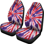 Purple And Red Spider Tie Dye Print Universal Fit Car Seat Covers