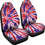 Purple And Red Spider Tie Dye Print Universal Fit Car Seat Covers