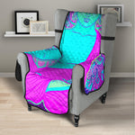 Purple And Teal Buddha Print Armchair Protector