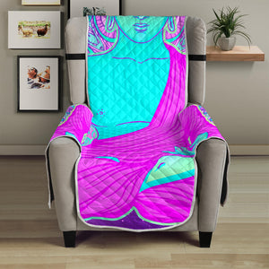 Purple And Teal Buddha Print Armchair Protector