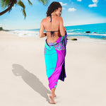 Purple And Teal Buddha Print Beach Sarong Wrap