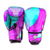 Purple And Teal Buddha Print Boxing Gloves