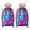 Purple And Teal Buddha Print Car Seat Organizers