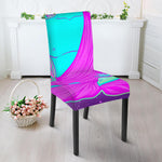 Purple And Teal Buddha Print Dining Chair Slipcover