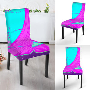 Purple And Teal Buddha Print Dining Chair Slipcover