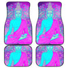 Purple And Teal Buddha Print Front and Back Car Floor Mats