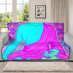 Purple And Teal Buddha Print Futon Protector