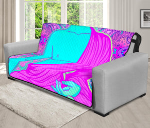 Purple And Teal Buddha Print Futon Protector