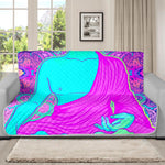 Purple And Teal Buddha Print Futon Protector