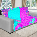 Purple And Teal Buddha Print Futon Protector