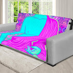 Purple And Teal Buddha Print Futon Protector