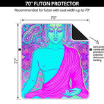 Purple And Teal Buddha Print Futon Protector