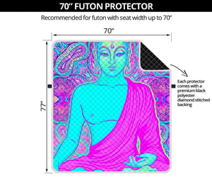 Purple And Teal Buddha Print Futon Protector