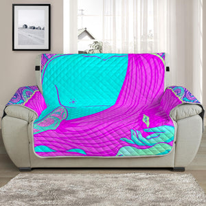 Purple And Teal Buddha Print Half Sofa Protector