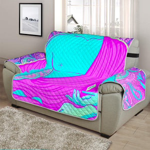 Purple And Teal Buddha Print Half Sofa Protector