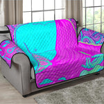 Purple And Teal Buddha Print Loveseat Protector