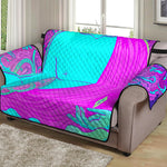 Purple And Teal Buddha Print Loveseat Protector