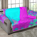 Purple And Teal Buddha Print Loveseat Protector