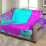 Purple And Teal Buddha Print Loveseat Protector