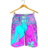 Purple And Teal Buddha Print Men's Shorts