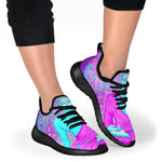 Purple And Teal Buddha Print Mesh Knit Shoes GearFrost