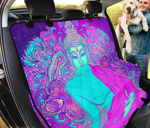 Purple And Teal Buddha Print Pet Car Back Seat Cover