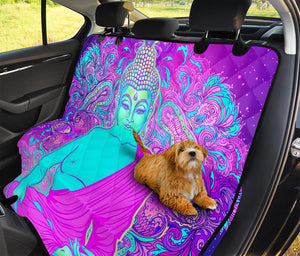 Purple And Teal Buddha Print Pet Car Back Seat Cover