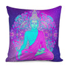 Purple And Teal Buddha Print Pillow Cover