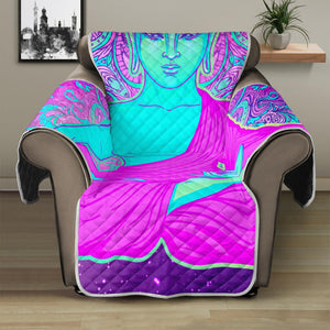 Purple And Teal Buddha Print Recliner Protector