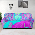 Purple And Teal Buddha Print Sofa Cover