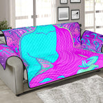 Purple And Teal Buddha Print Sofa Protector