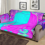 Purple And Teal Buddha Print Sofa Protector