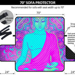 Purple And Teal Buddha Print Sofa Protector