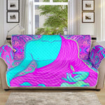 Purple And Teal Buddha Print Sofa Protector