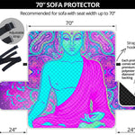 Purple And Teal Buddha Print Sofa Protector