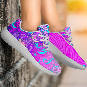 Purple And Teal Buddha Print Sport Shoes GearFrost