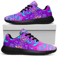 Purple And Teal Buddha Print Walking Shoes