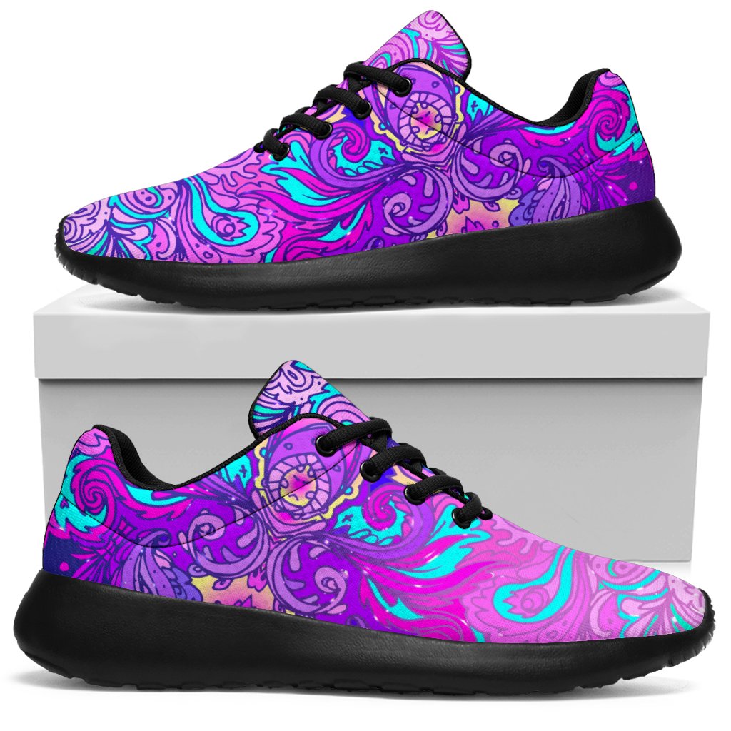 Purple And Teal Buddha Print Sport Shoes GearFrost